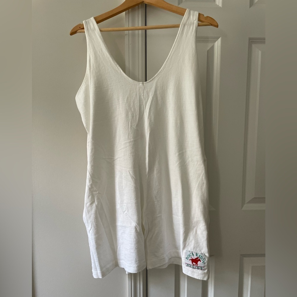 Vintage Boca Raton Polo Club Made in USA White Playsuit Romper - Picture 4 of 16